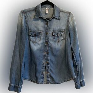 Denim button down shirt